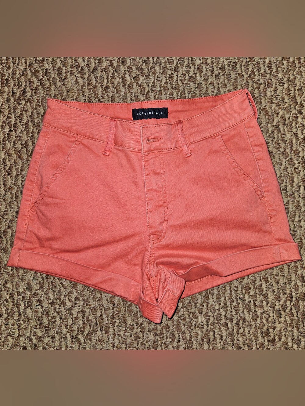 Aeropostale Coral High-Waist Women's Shorts